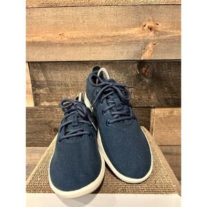 Allbirds Shoes Womens‎ 7 Wool Runners Athletic Low Sneakers Blue Wool Lace Up